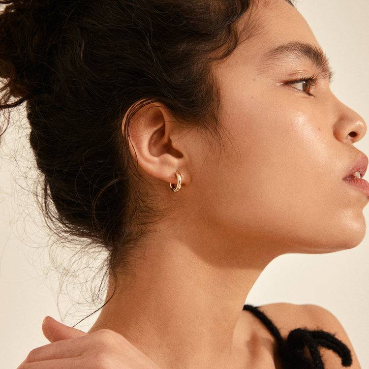 Pilgrim FRANCIS Chunky Mini Hoops Vergoldet