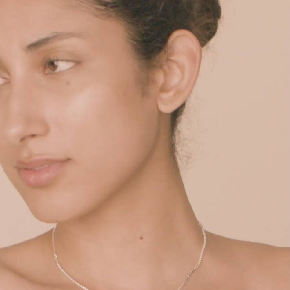 Pilgrim FRIENDS Kristallhalskette, Versilbert