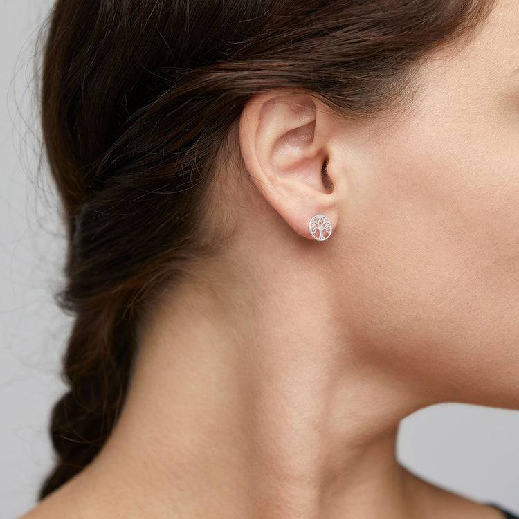 Pilgrim GEORGINA Recycelte Ohrstecker, Versilbert