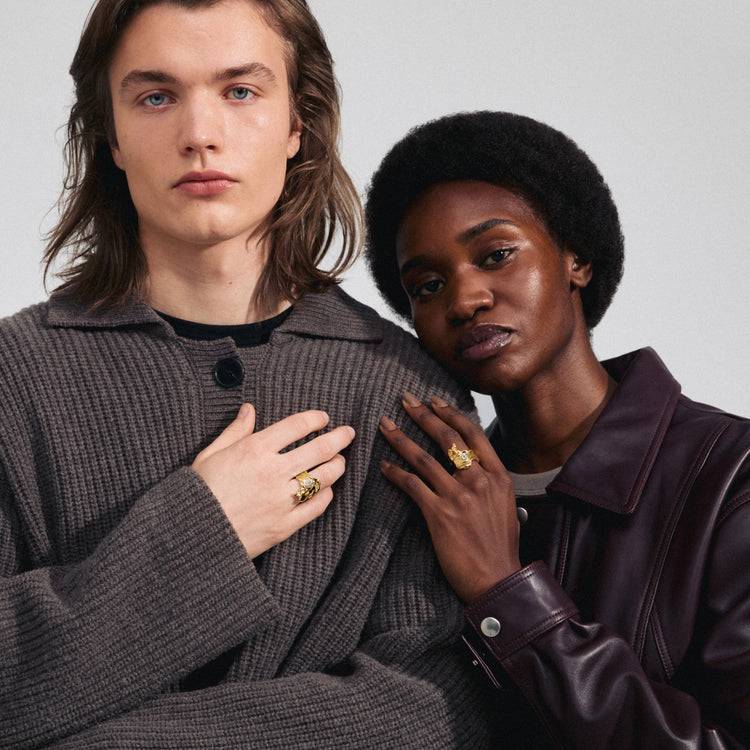 Pilgrim GIA Recycelter Kristall Ring Vergoldet