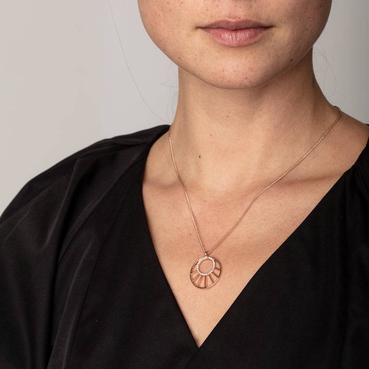 Pilgrim Halskette : Cassie : Rosévergoldet : Kristall