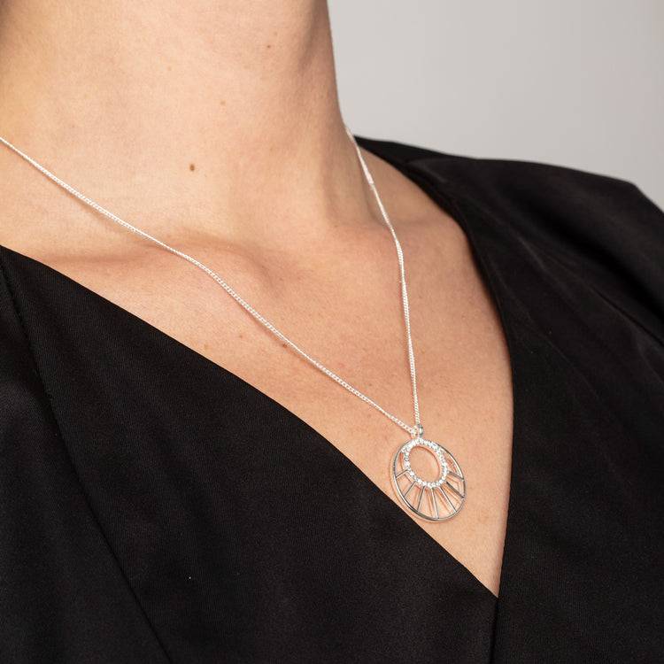 Pilgrim Halskette : Cassie : Versilbert : Kristall