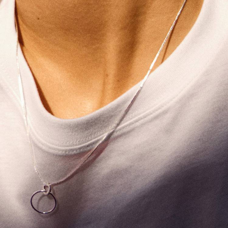 Pilgrim Halskette : Fire : Versilbert : Kristall