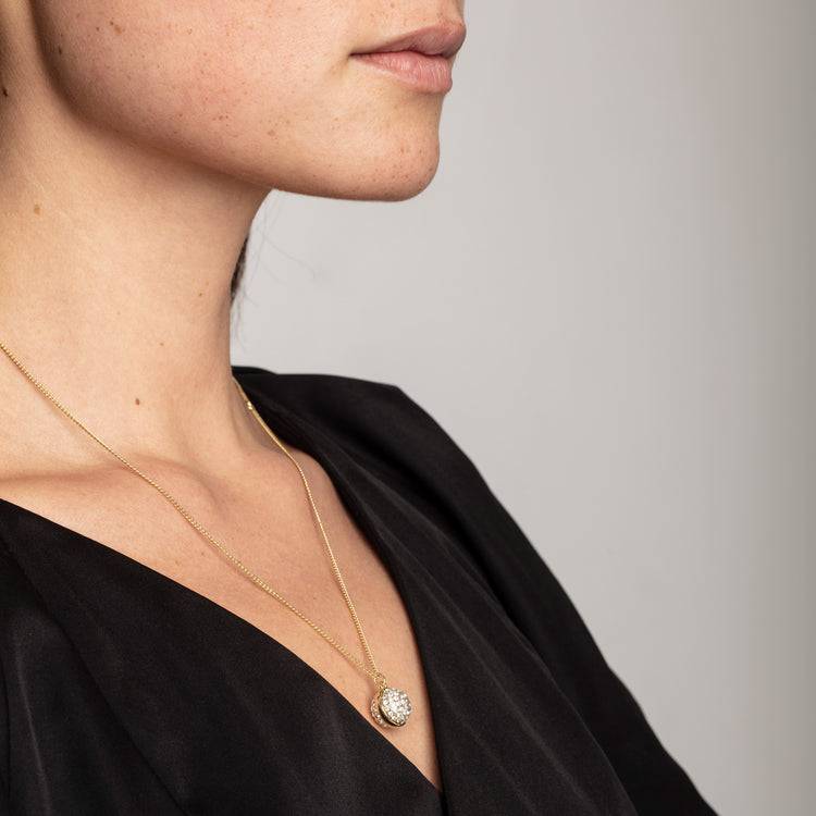 Pilgrim Halskette : Heather : Vergoldet : Kristall