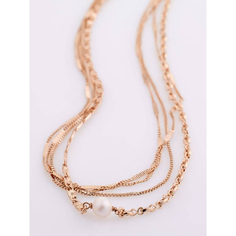 Pilgrim Halskette : Katherine : Rosévergoldet : Weiss