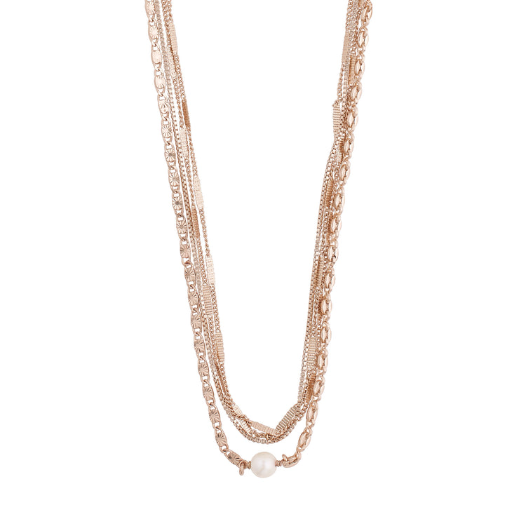 Pilgrim Halskette : Katherine : Rosévergoldet : Weiss