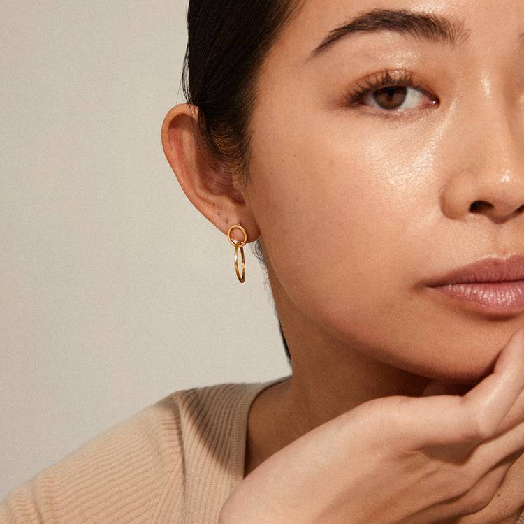 Pilgrim HARPER Recycelte Ohrringe, Vergoldet