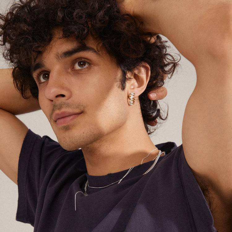 Pilgrim HELI Recycelte Kristallcreolen, Vergoldet