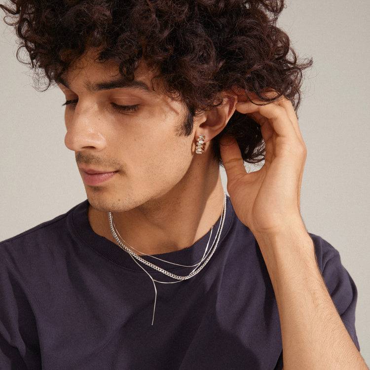 Pilgrim HELI Recycelte Kristallcreolen, Vergoldet