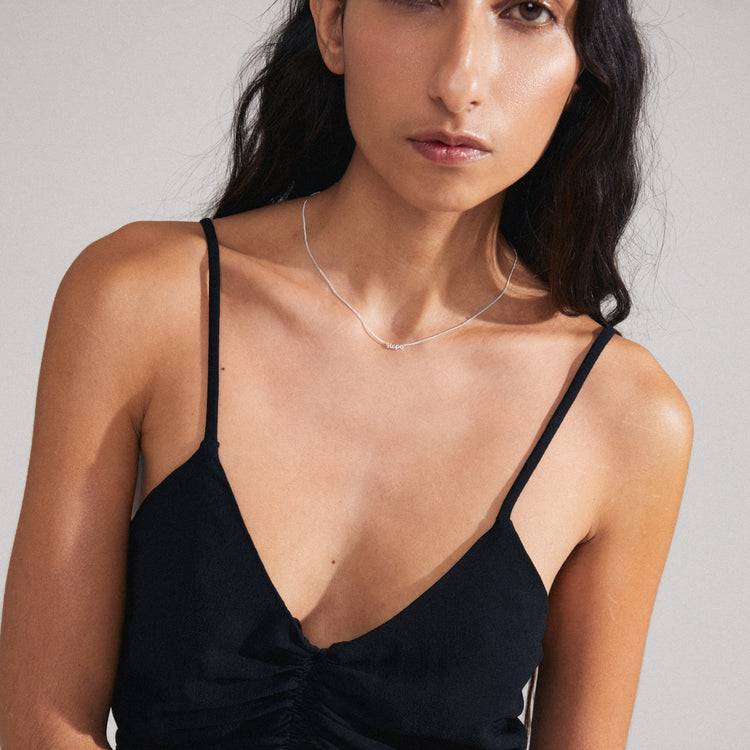 Pilgrim HOPE Recycelte Halskette Versilbert