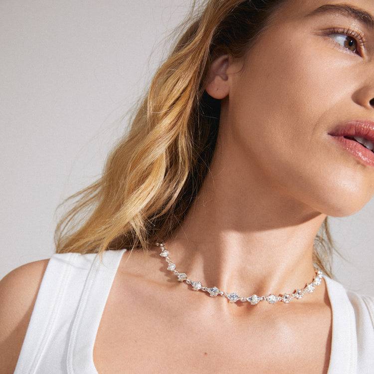 Pilgrim INAYA Recycelte Halskette Versilbert