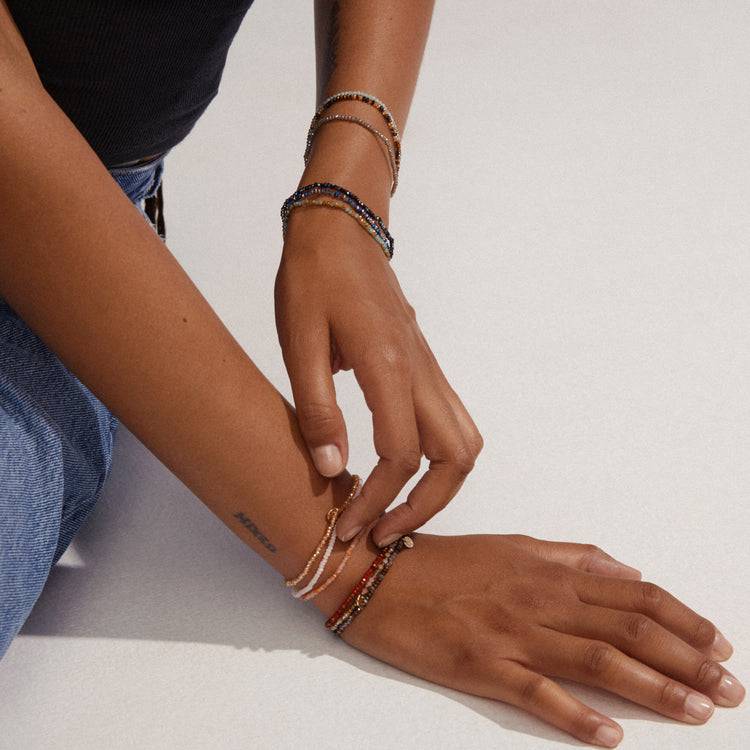 Pilgrim INDIE Armband, Rot, Vergoldet