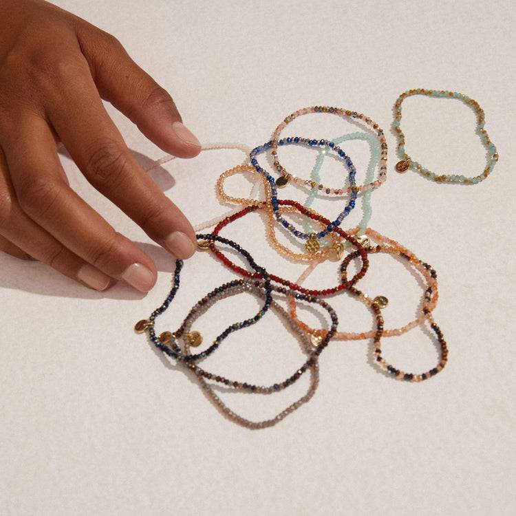 Pilgrim INDIE Armband, Violett, Vergoldet