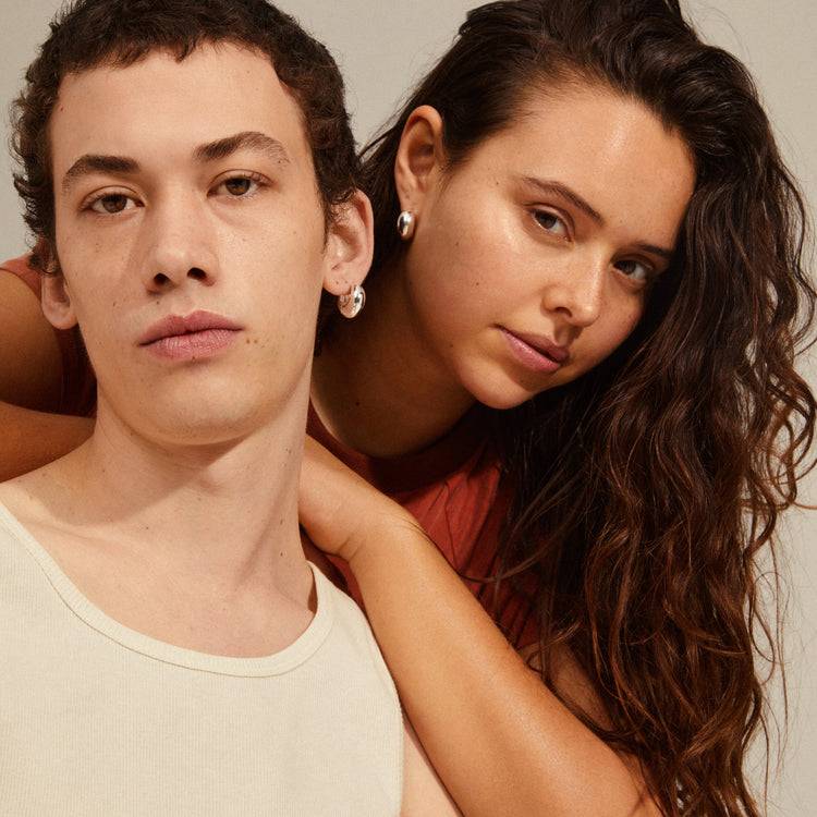 Pilgrim IOANNA Recycelte Chunky Creolen Versilbert