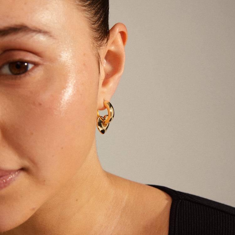 Pilgrim IOKASTE Recycelte Chunky Creolen Vergoldet