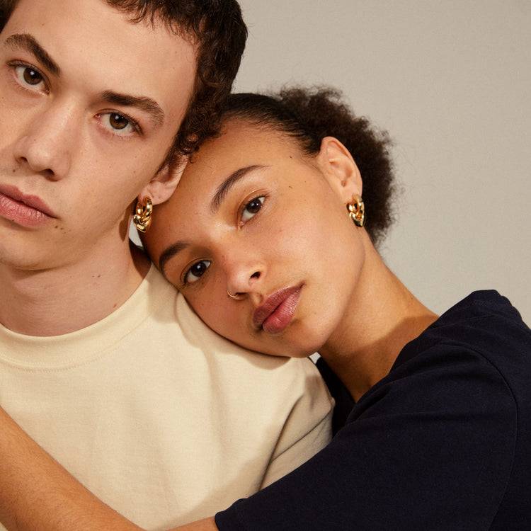 Pilgrim IOKASTE Recycelte Chunky Creolen Vergoldet