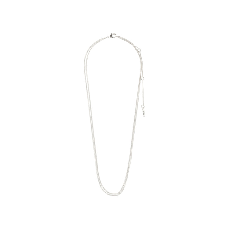 Pilgrim JOJO Recycelte 2-in-1-Halskette, Versilbert