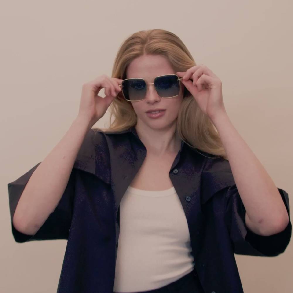 Pilgrim JONAN Sonnenbrille Blau/Gold