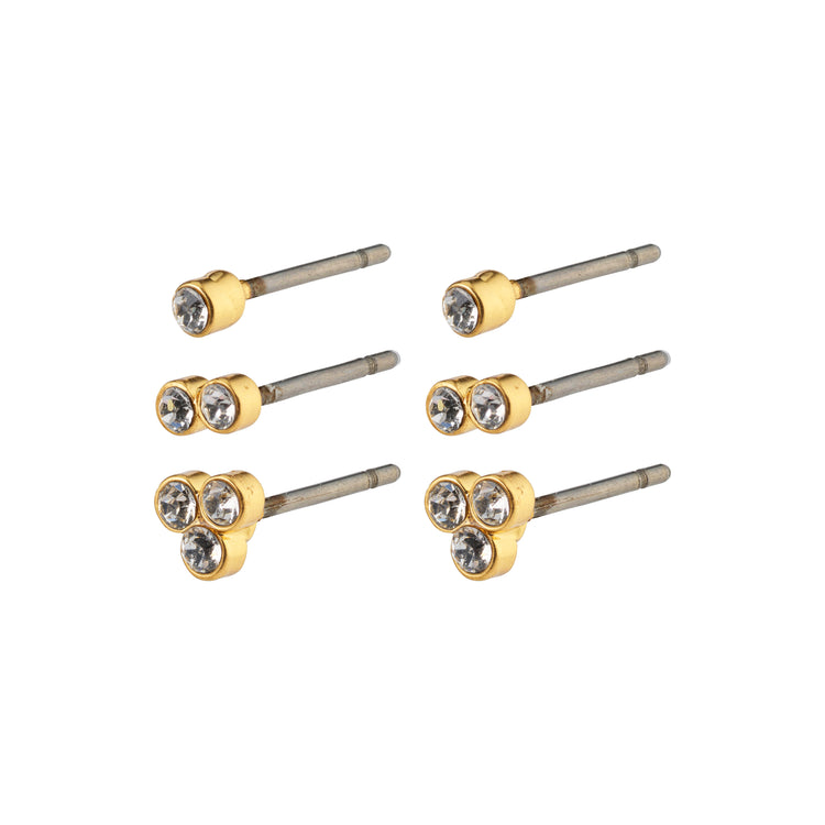 Pilgrim KAMARI Ohrringe m. Kristallen vergoldet