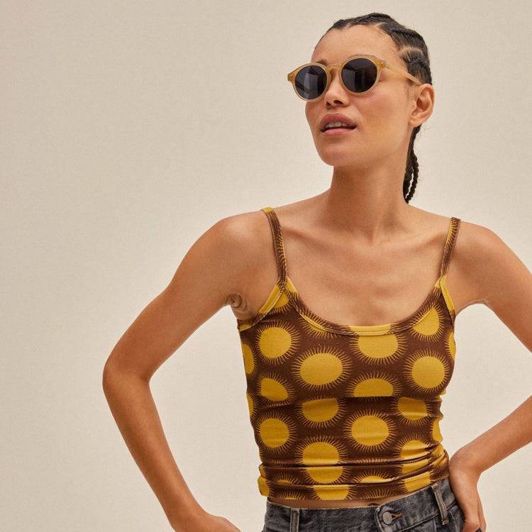 Pilgrim KYRIE Sonnenbrille Hellbraun/Gold