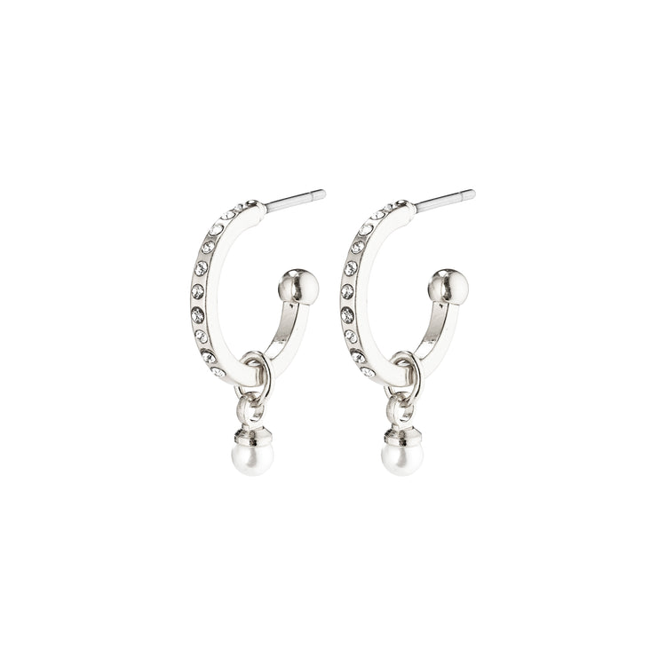 Pilgrim LACEY Kristallohrringe, versilbert