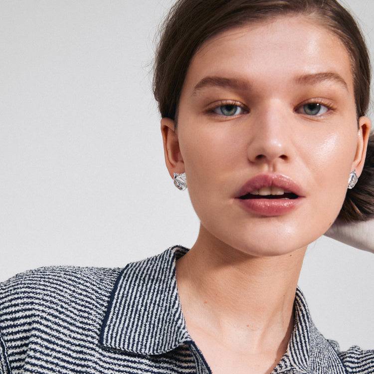 Pilgrim LAVENDER Recycelte Ohrringe Versilbert