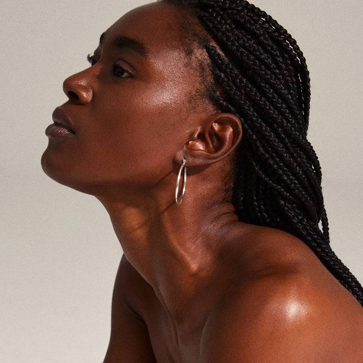 Pilgrim LAYLA Recycelte Große Creolen, Versilbert