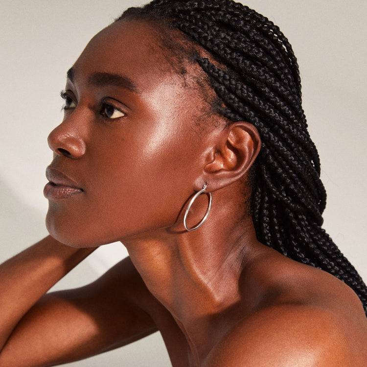 Pilgrim LAYLA Recycelte Große Creolen, Versilbert