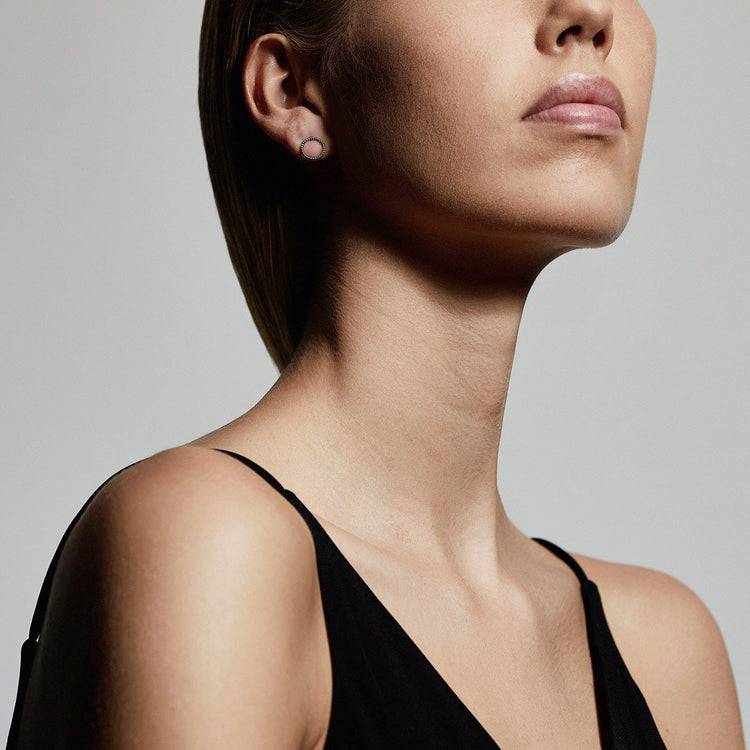 Pilgrim LEAH Recycelte Ohrringe, Hämatitfarben