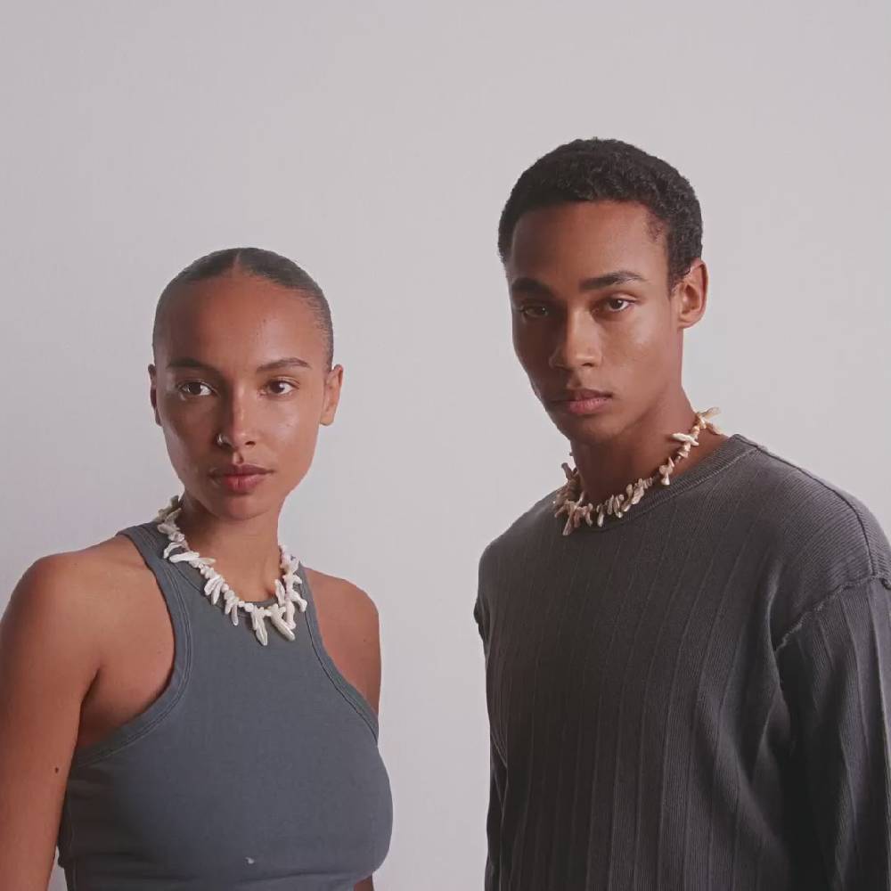 Pilgrim LIGHT Muschelhalskette, Braun/vergoldet