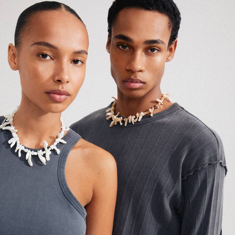 Pilgrim LIGHT Muschelhalskette, Weiß/versilbert