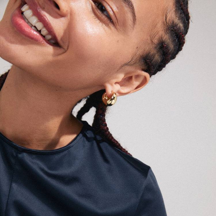 Pilgrim LIGHT Recycelte, Chunky Ohrringe Vergoldet