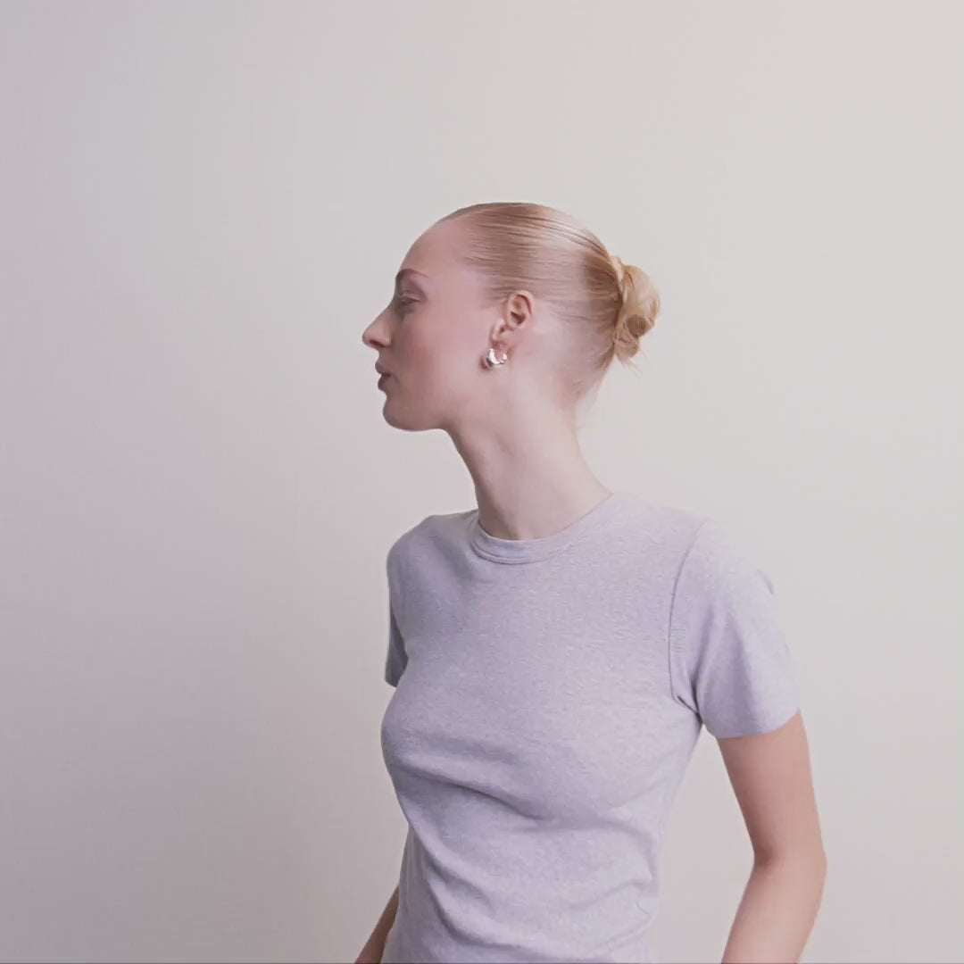 Pilgrim LIGHT Recycelte, Chunky Ohrringe Versilbert