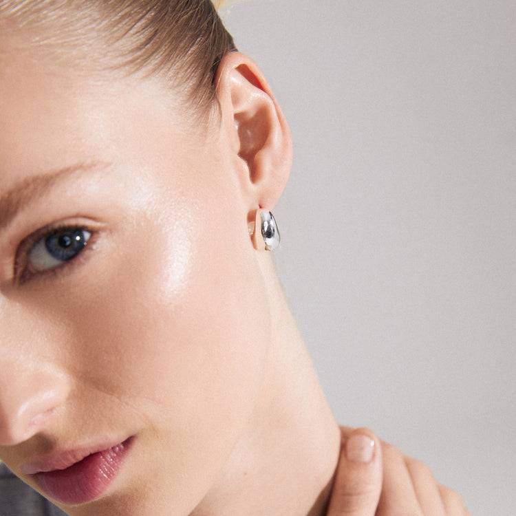 Pilgrim LIGHT Recycelte, Chunky Ohrringe Versilbert