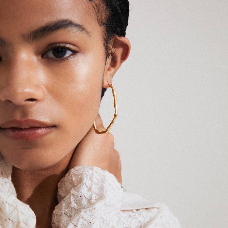 Pilgrim LIGHT Recycelte Mega-Hoops Vergoldet