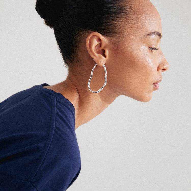 Pilgrim LIGHT Recycelte Mega-Hoops Versilbert