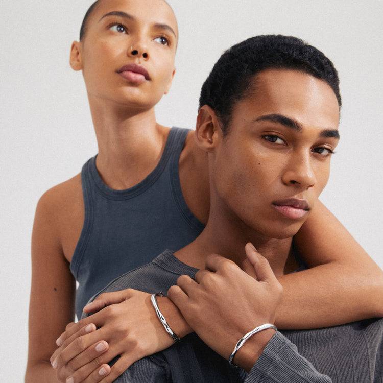 Pilgrim LIGHT Recycelter Armreif Versilbert