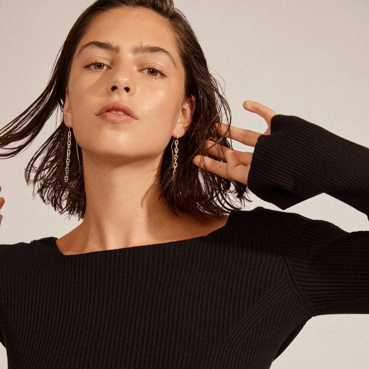 Pilgrim LIVE Recycelte Kettenohrringe, Versilbert