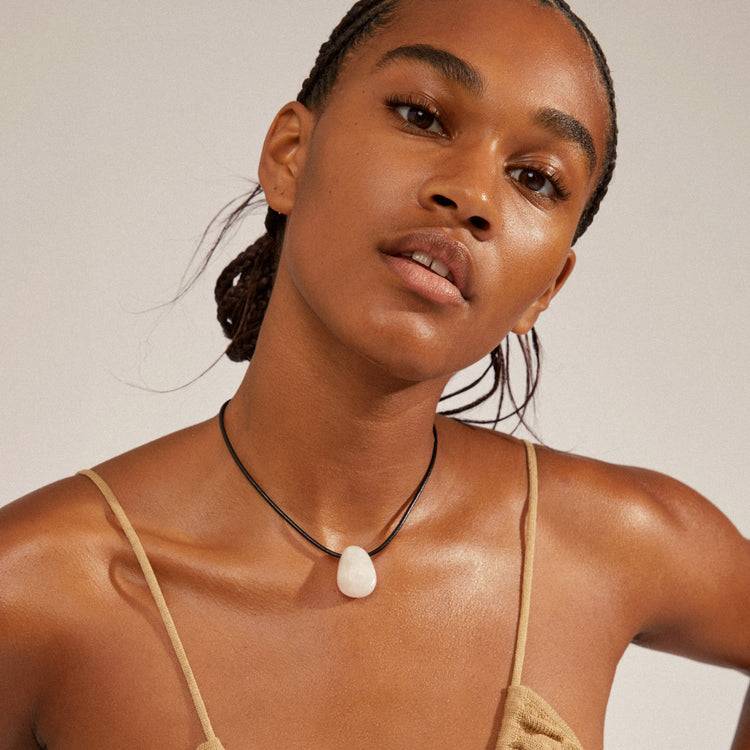 Pilgrim LIVE Rosenquarz-Halskette, Versilbert