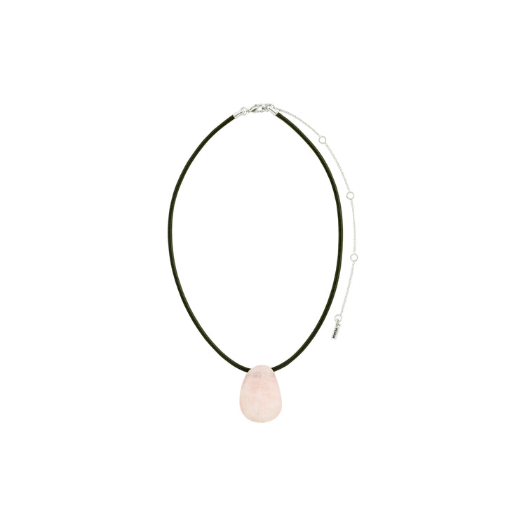 Pilgrim LIVE Rosenquarz-Halskette, Versilbert