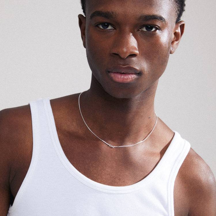 Pilgrim LOVE Recycelte Halskette Versilbert