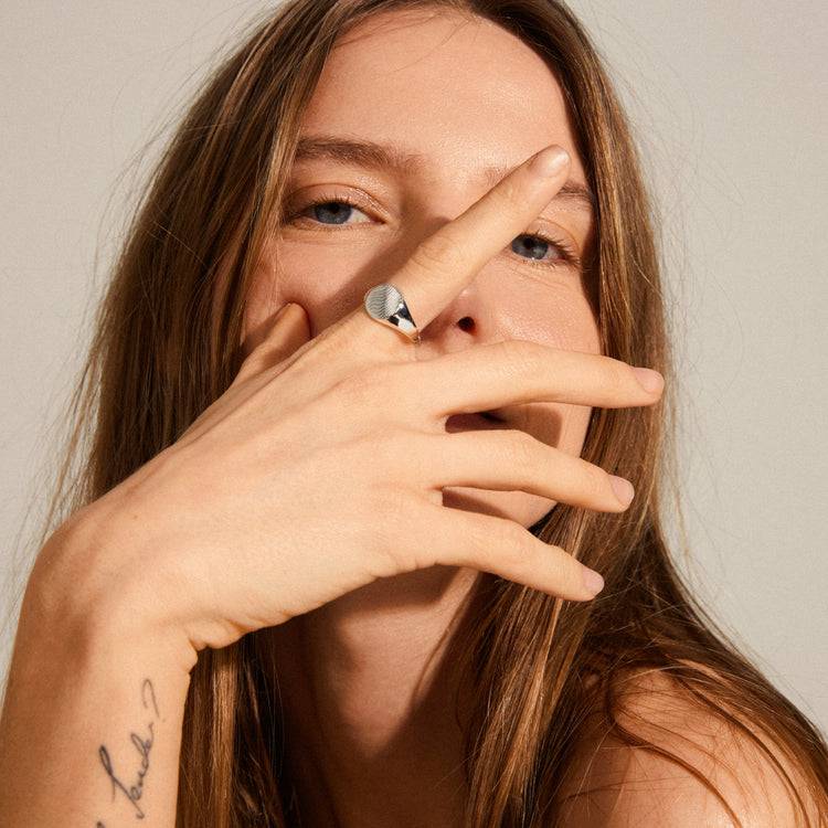 Pilgrim LOVE Siegelring, Versilbert