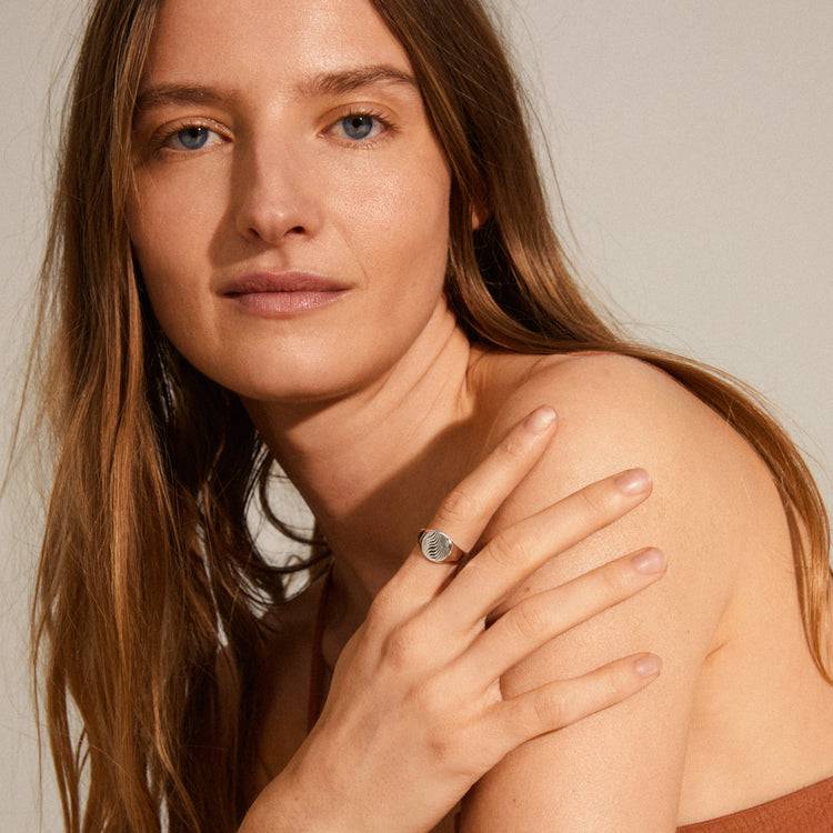 Pilgrim LOVE Siegelring, Versilbert