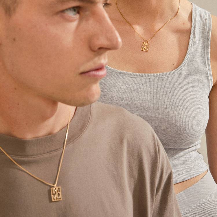 Pilgrim LOVE TAG, Recycelte MOM Halskette Vergoldet