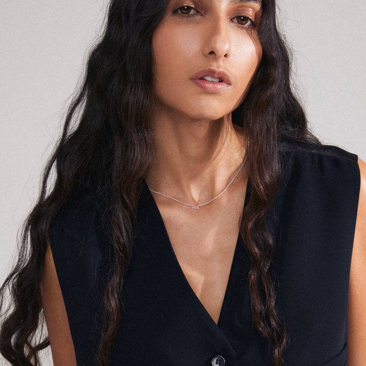 Pilgrim LUCK Recycelte Halskette Versilbert