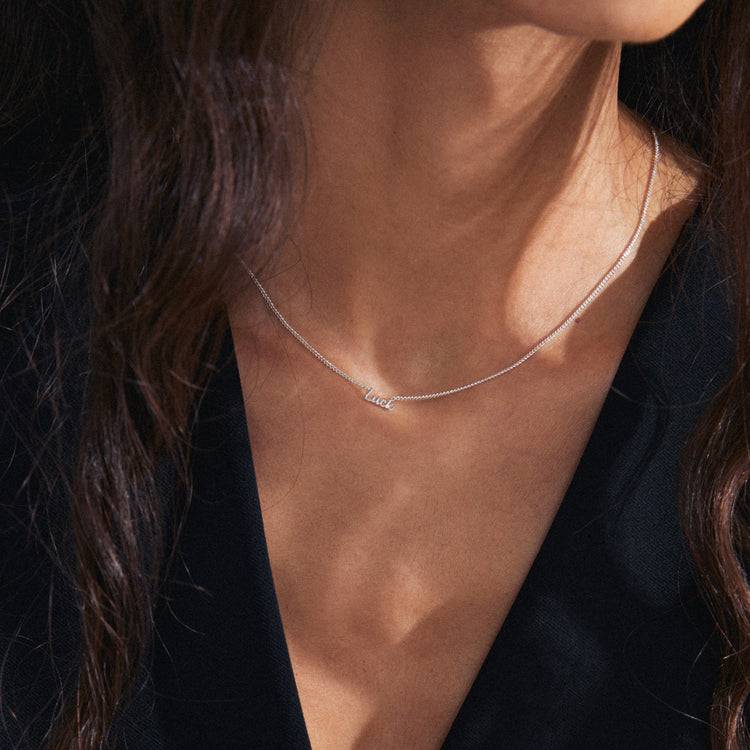 Pilgrim LUCK Recycelte Halskette Versilbert