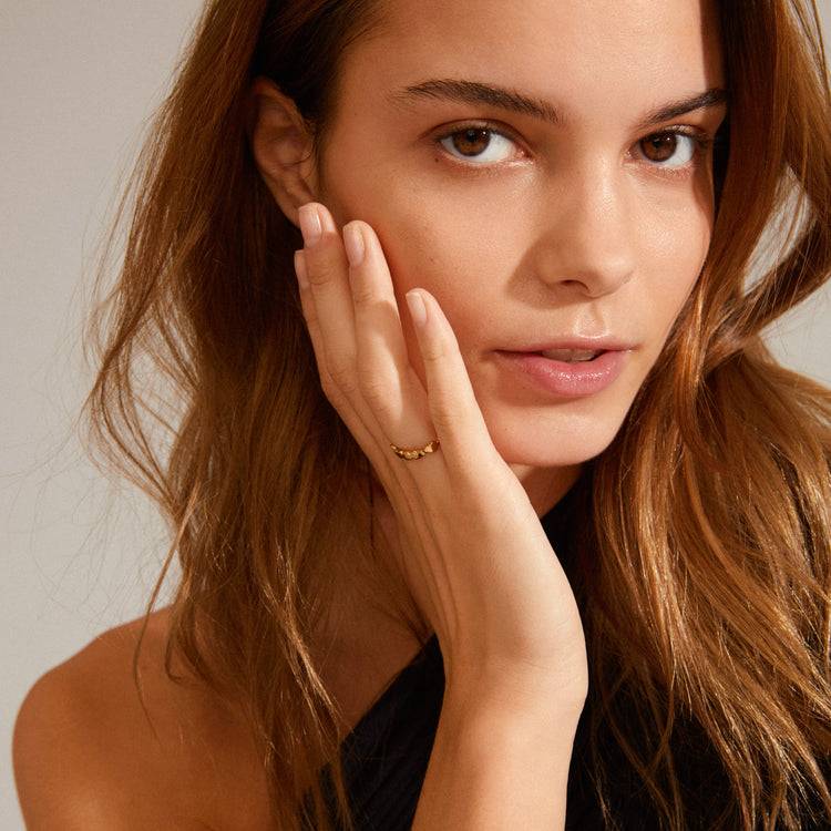 Pilgrim LULU Recycelter Stapelring, Vergoldet