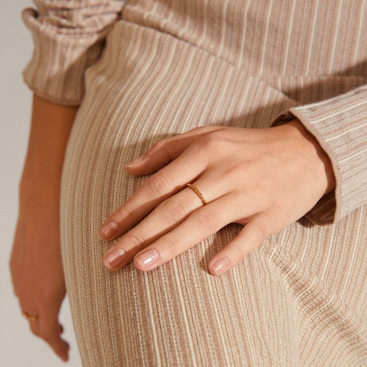 Pilgrim LULU Recycelter Stapelring, Vergoldet