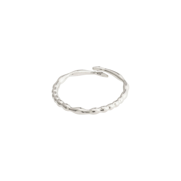 Pilgrim LULU Recycelter Stapelring, Versilbert