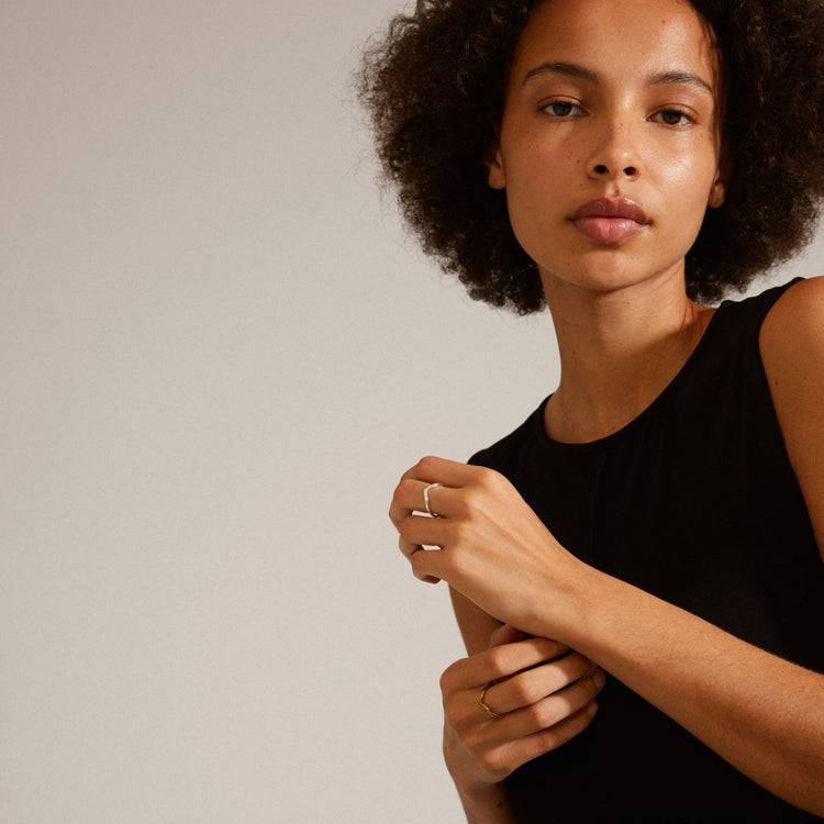 Pilgrim LULU Recycelter Stapelring, Versilbert